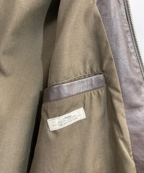 skookum（スクーカム）skookum (スクーカム) JOURNAL STANDARD relume (ジャーナルスタンダード レリューム) 24AW 別注 レザージャケット ブラウン サイズ:Mの古着・服飾アイテム