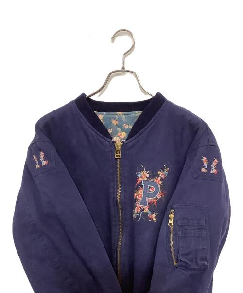 PINK HOUSE（ピンクハウス）PINK HOUSE (ピンクハウス) 90's ボンバージャケット ネイビー サイズ:SIZE Freeの古着・服飾アイテム