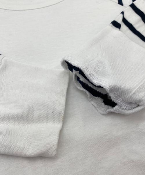 DSQUARED2（ディースクエアード）DSQUARED2 (ディースクエアード) ロングスリーブストライプTシャツ ホワイト×ブラック サイズ:SIZE EUR Mの古着・服飾アイテム