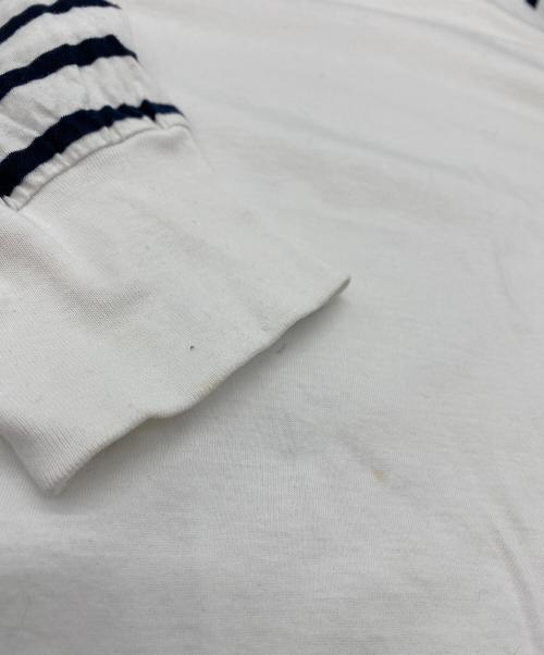 DSQUARED2（ディースクエアード）DSQUARED2 (ディースクエアード) ロングスリーブストライプTシャツ ホワイト×ブラック サイズ:SIZE EUR Mの古着・服飾アイテム