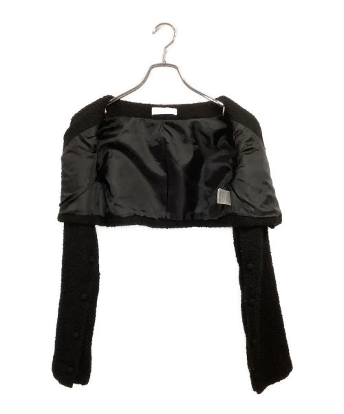 melt the lady（メルトザレディ）melt the lady (メルトザレディ) ディープスリットツイードジャケット ブラック サイズ:SIZE Freeの古着・服飾アイテム