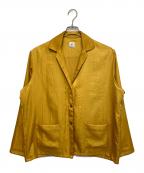 6(ROKU)ロク）の古着「SATIN PIPING SHIRT」｜イエロー