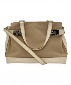 Salvatore Ferragamoサルヴァトーレ フェラガモ）の古着「2WAYバッグ」｜ホワイト×ベージュ