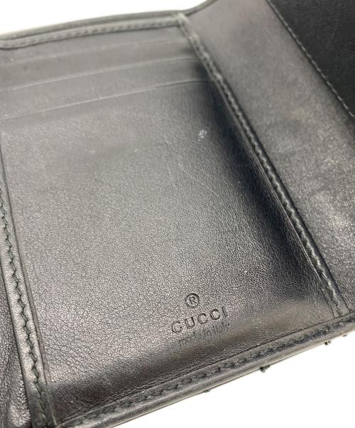 GUCCI（グッチ）GUCCI (グッチ) 3つ折り財布 ブラックの古着・服飾アイテム