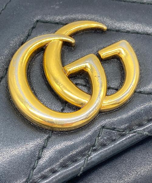 GUCCI（グッチ）GUCCI (グッチ) 3つ折り財布 ブラックの古着・服飾アイテム