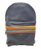 PAUL SMITHポールスミス）の古着「レザーリュック」｜ネイビー