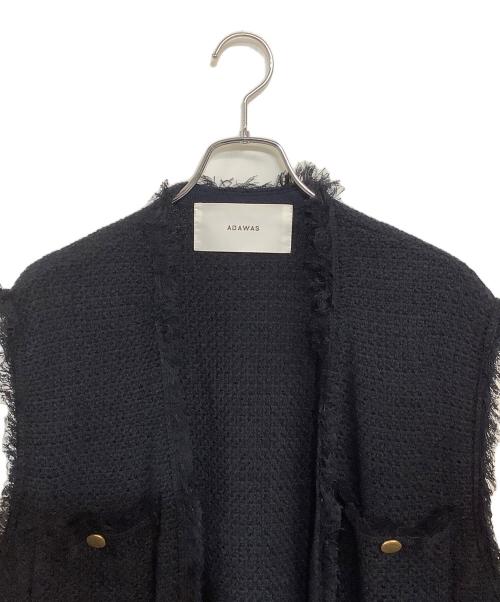 ADAWAS（アダワス）ADAWAS (アダワス) 23SS サマーツィードニットベスト ネイビー サイズ:SIZE Freeの古着・服飾アイテム
