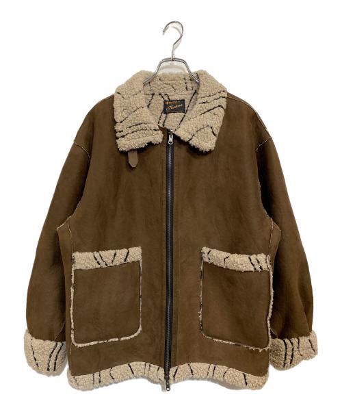 KASTANE（カスタネ）KASTANE (カスタネ) ウェーブボアフライトジャケット ブラウン サイズ:SIZE Freeの古着・服飾アイテム
