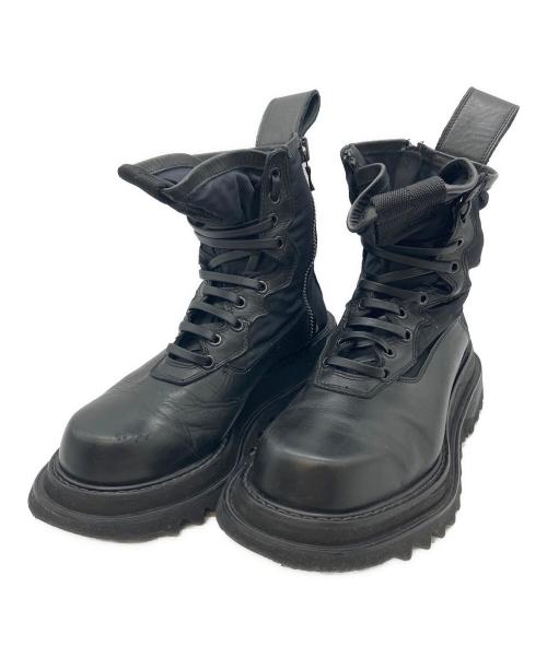 JULIUS（ユリウス）JULIUS (ユリウス) サイドジップコンバットブーツ ブラック サイズ:SIZE 1 (S)の古着・服飾アイテム