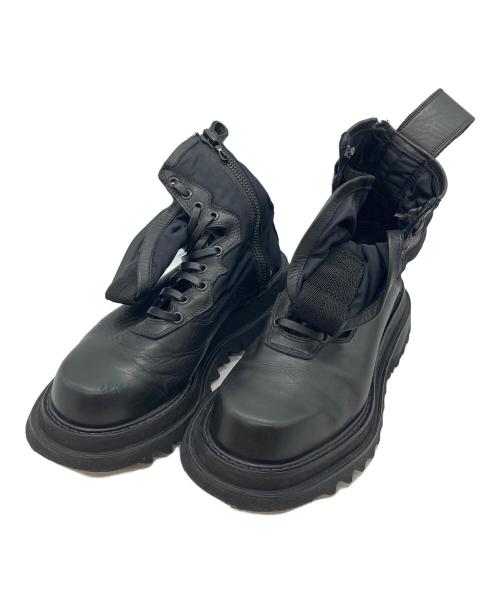 JULIUS（ユリウス）JULIUS (ユリウス) サイドジップコンバットブーツ ブラック サイズ:SIZE 1 (S)の古着・服飾アイテム