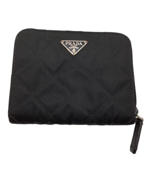 PRADA（プラダ）PRADA (プラダ) 2つ折り財布 ブラックの古着・服飾アイテム