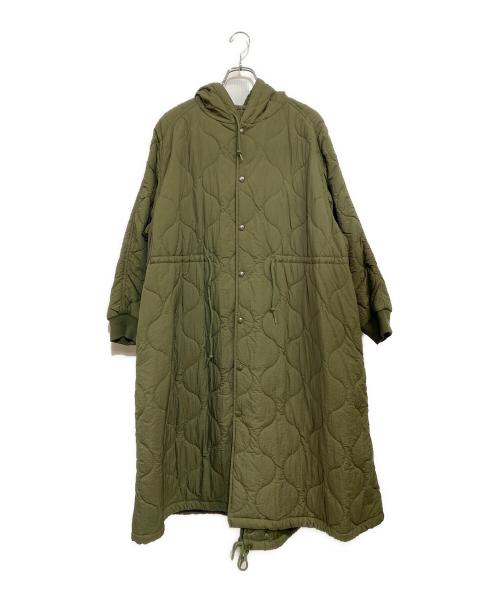 BEAMS BOY（ビームスボーイ）BEAMS BOY (ビームスボーイ) ナイロン キルティング サーモ コート オリーブ サイズ:SIZE Freeの古着・服飾アイテム
