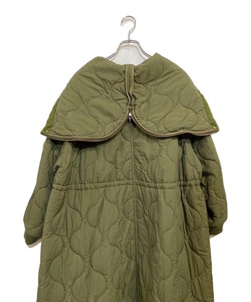 BEAMS BOY（ビームスボーイ）BEAMS BOY (ビームスボーイ) ナイロン キルティング サーモ コート オリーブ サイズ:SIZE Freeの古着・服飾アイテム