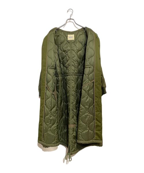 BEAMS BOY（ビームスボーイ）BEAMS BOY (ビームスボーイ) ナイロン キルティング サーモ コート オリーブ サイズ:SIZE Freeの古着・服飾アイテム