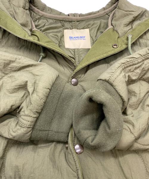 BEAMS BOY（ビームスボーイ）BEAMS BOY (ビームスボーイ) ナイロン キルティング サーモ コート オリーブ サイズ:SIZE Freeの古着・服飾アイテム