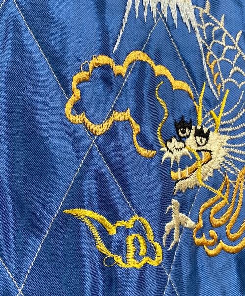 TAILOR TOYO（テーラー東洋）TAILOR TOYO (テーラー東洋) Mid 1950s Style Velveteen Souvenir Jacket ブラック×ブルー サイズ:SIZE Mの古着・服飾アイテム