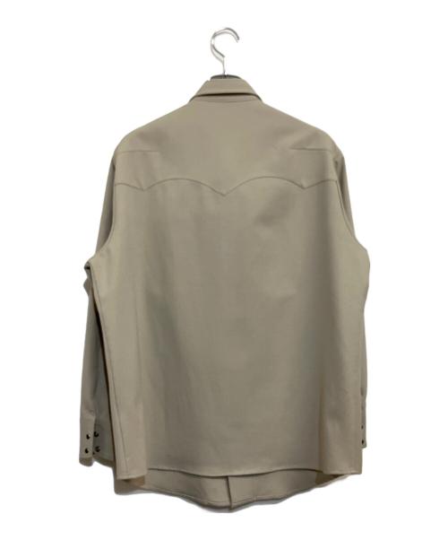 NUMBER (N)INE（ナンバーナイン）NUMBER (N)INE (ナンバーナイン) クレープウールライク ウエスタンカット シャツジャケット ベージュ サイズ:SIZE 1の古着・服飾アイテム