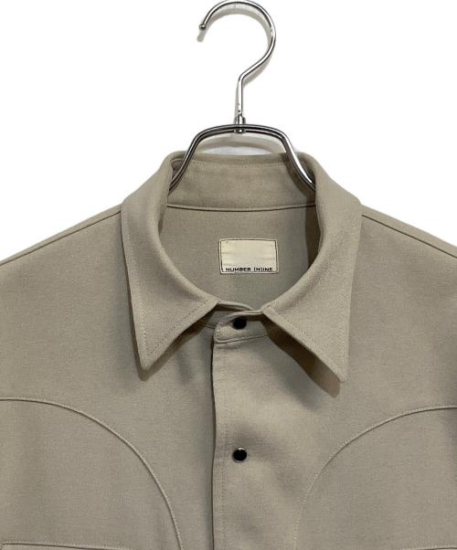 NUMBER (N)INE（ナンバーナイン）NUMBER (N)INE (ナンバーナイン) クレープウールライク ウエスタンカット シャツジャケット ベージュ サイズ:SIZE 1の古着・服飾アイテム