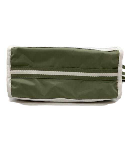 LeSportsac（レスポートサック）LeSportsac (レスポートサック) ミニダッフルクロスボディバッグ グリーン×ホワイトの古着・服飾アイテム