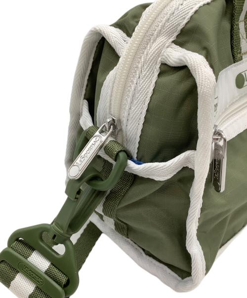 LeSportsac（レスポートサック）LeSportsac (レスポートサック) ミニダッフルクロスボディバッグ グリーン×ホワイトの古着・服飾アイテム