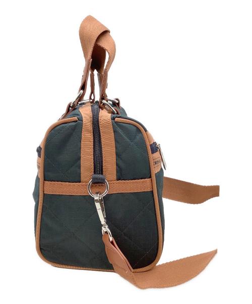 LeSportsac（レスポートサック）LeSportsac (レスポートサック) ミニサッチェルバッグ モスグリーン×ブラウンの古着・服飾アイテム