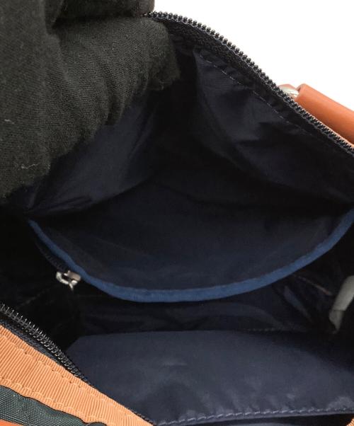 LeSportsac（レスポートサック）LeSportsac (レスポートサック) ミニサッチェルバッグ モスグリーン×ブラウンの古着・服飾アイテム