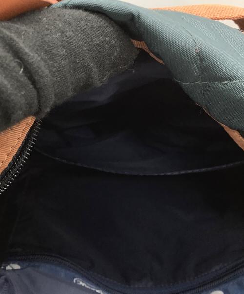 LeSportsac（レスポートサック）LeSportsac (レスポートサック) ミニサッチェルバッグ モスグリーン×ブラウンの古着・服飾アイテム