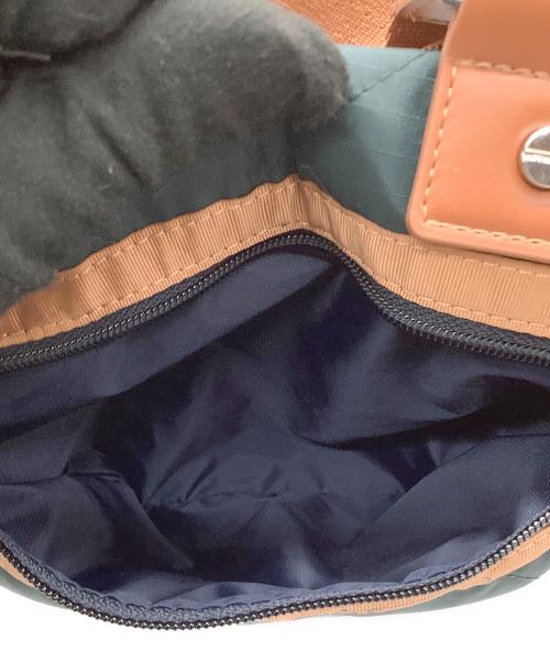 LeSportsac（レスポートサック）LeSportsac (レスポートサック) ミニサッチェルバッグ モスグリーン×ブラウンの古着・服飾アイテム