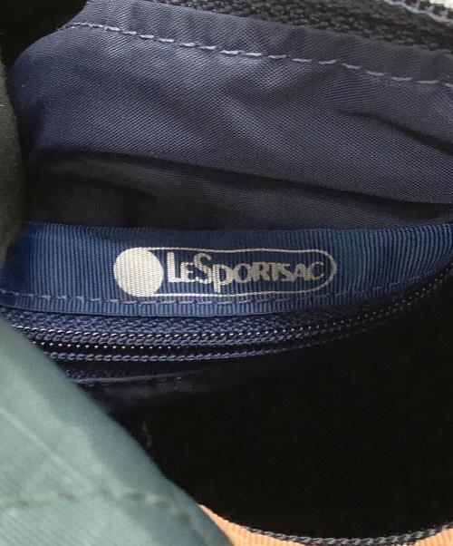 LeSportsac（レスポートサック）LeSportsac (レスポートサック) ミニサッチェルバッグ モスグリーン×ブラウンの古着・服飾アイテム