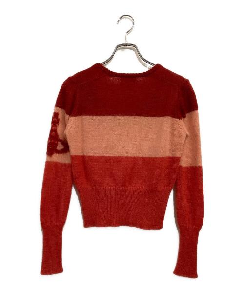 Vivienne Westwood RED LABEL（ヴィヴィアンウエストウッドレッドレーベル）Vivienne Westwood RED LABEL (ヴィヴィアンウエストウッドレッドレーベル) 厚手ニット レッド×ピンク サイズ:SIZE 2の古着・服飾アイテム