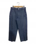 LEVI'S スタプレリーバイス）の古着「クロップドワイドレッグチノ」｜ネイビー