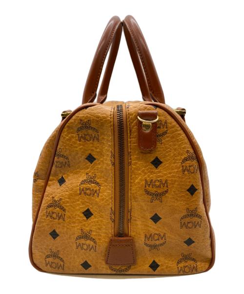 MCM（エムシーエム）MCM (エムシーエム) ミニボストンバッグ ブラウンの古着・服飾アイテム