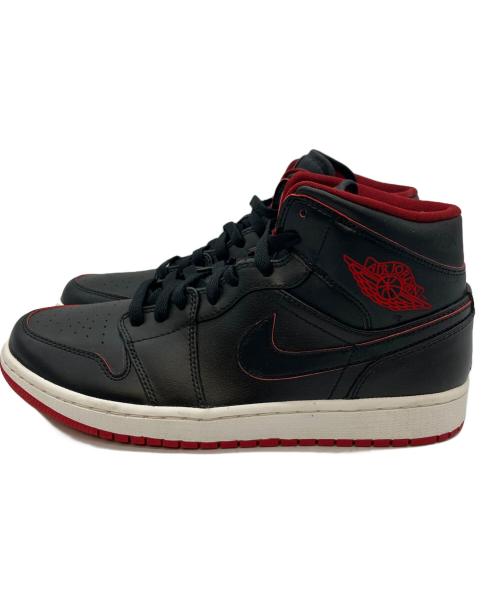 NIKE（ナイキ）NIKE (ナイキ) AIR JORDAN1 RETRO MID ブラック×レッド サイズ:27㎝の古着・服飾アイテム