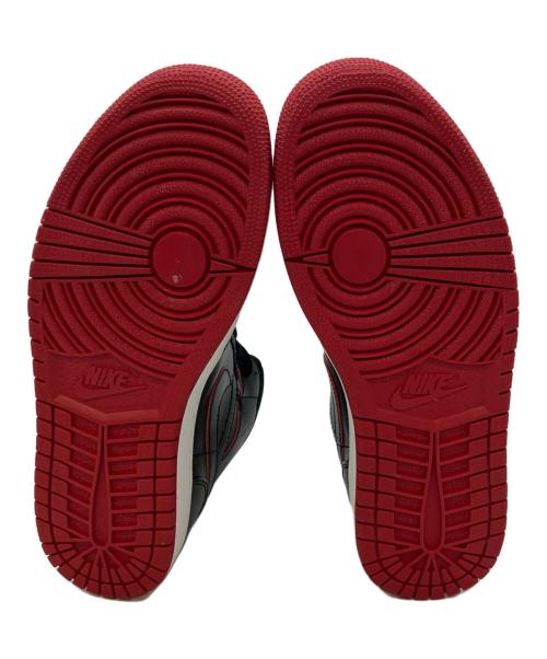 NIKE（ナイキ）NIKE (ナイキ) AIR JORDAN1 RETRO MID ブラック×レッド サイズ:27㎝の古着・服飾アイテム