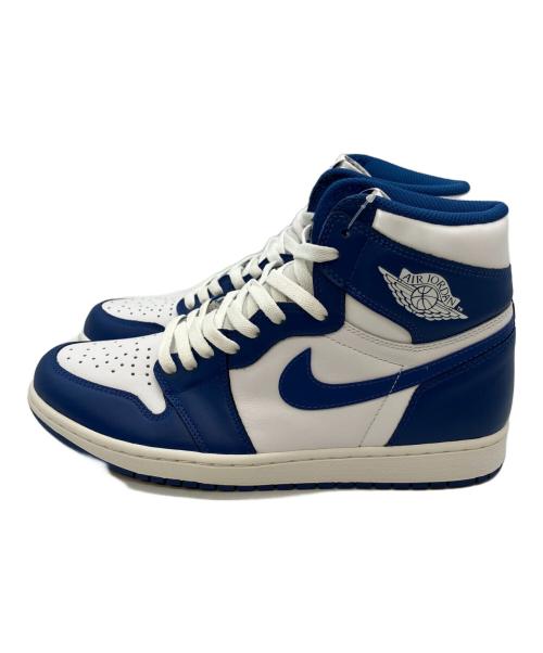 NIKE（ナイキ）NIKE (ナイキ) AIR JORDAN1 RETRO HIGH ホワイト×ブルー サイズ:28㎝の古着・服飾アイテム