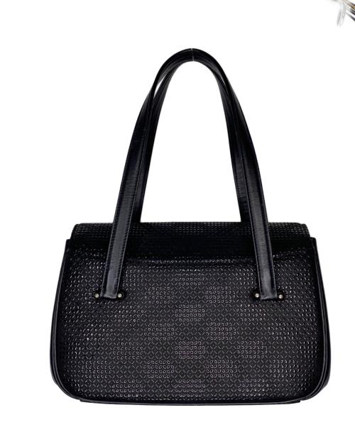 印傳屋（インデンヤ）印傳屋 (インデンヤ) ハンドバッグ ブラックの古着・服飾アイテム