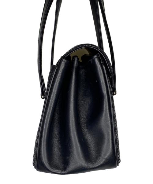 印傳屋（インデンヤ）印傳屋 (インデンヤ) ハンドバッグ ブラックの古着・服飾アイテム