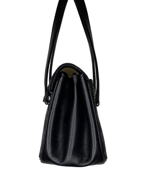 印傳屋（インデンヤ）印傳屋 (インデンヤ) ハンドバッグ ブラックの古着・服飾アイテム