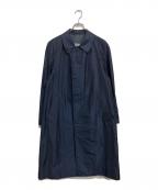 Aquascutumアクアスキュータム）の古着「'80s シルク バルマカーンコート」｜ネイビー