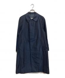 Aquascutum（アクアスキュータム）の古着「'80s シルク バルマカーンコート」｜ネイビー