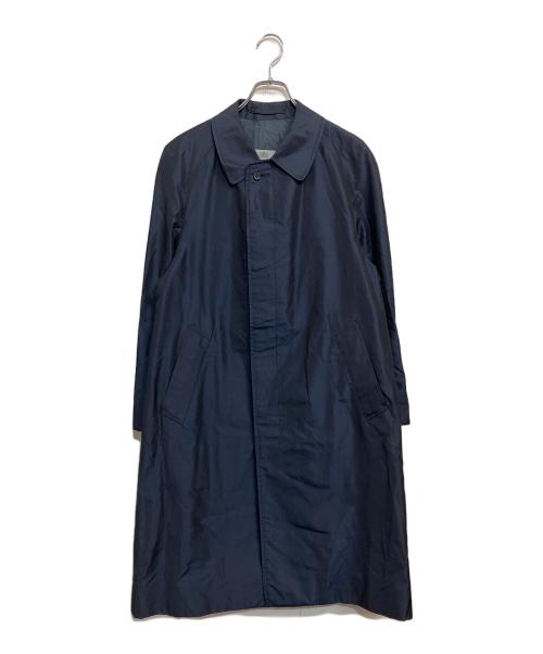 Aquascutum（アクアスキュータム）Aquascutum (アクアスキュータム) '80s シルク バルマカーンコート ネイビー サイズ:SIZE 34 (S)の古着・服飾アイテム