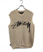 stussyステューシー）の古着「Smooth Stock Knit Vest」｜ベージュ