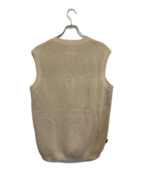 stussy（ステューシー）stussy (ステューシー) Smooth Stock Knit Vest ベージュ サイズ:SIZE Mの古着・服飾アイテム