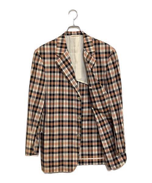 J.CREW（ジェイクルー）J.CREW (ジェイクルー) '90s チェック スポーツコート オレンジ×ブラック サイズ:SIZE M (US S)の古着・服飾アイテム