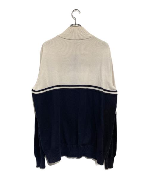 LOUIS VUITTON（ルイ ヴィトン）LOUIS VUITTON (ルイ ヴィトン) ニットジャケット ホワイト×ネイビー サイズ:XLの古着・服飾アイテム