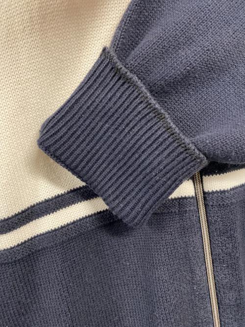 LOUIS VUITTON（ルイ ヴィトン）LOUIS VUITTON (ルイ ヴィトン) ニットジャケット ホワイト×ネイビー サイズ:XLの古着・服飾アイテム