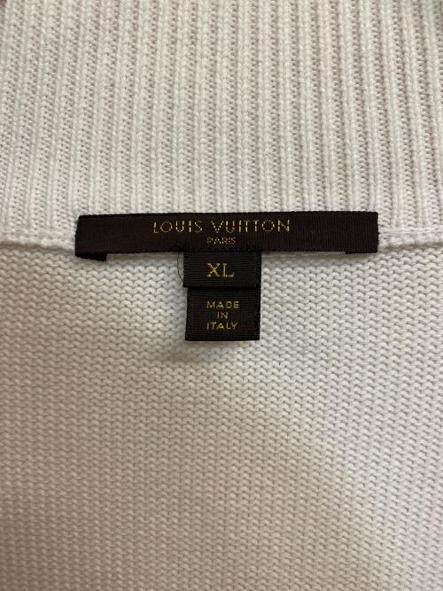 LOUIS VUITTON（ルイ ヴィトン）LOUIS VUITTON (ルイ ヴィトン) ニットジャケット ホワイト×ネイビー サイズ:XLの古着・服飾アイテム