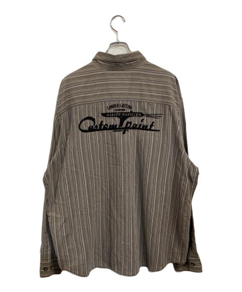 HARLEY-DAVIDSON（ハーレーダビッドソン）HARLEY-DAVIDSON (ハーレーダビッドソン) 長袖シャツ グレー サイズ:2XLの古着・服飾アイテム