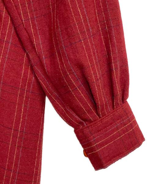 Sears PERMA-PREST（シアーズ）Sears PERMA-PREST (シアーズ) '70s ウールポリチェックシャツ レッド サイズ:SIZE M (US S)の古着・服飾アイテム