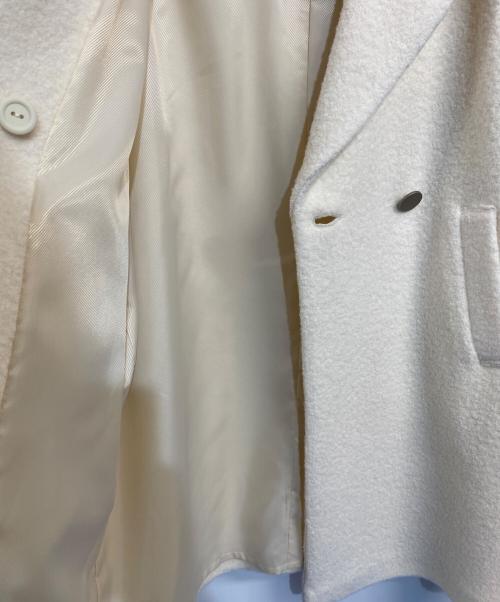UNTITLED（アンタイトル）UNTITLED (アンタイトル) パイルジャージ ミドル丈コート ホワイト サイズ:2 未使用品の古着・服飾アイテム